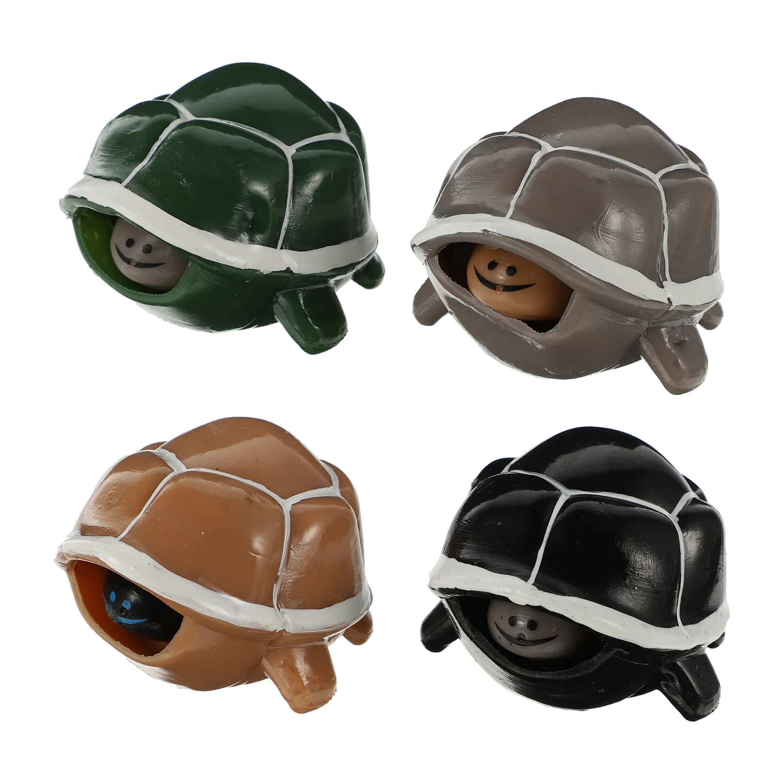 

4 Pcs Vent Toy Simulation Turtle Party Tricky Props Aldult Squeeze Plaything Adult Pressure Relief Soft Shape