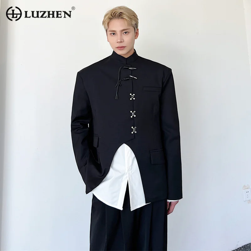 Модный китайский костюм LUZHEN, красивый мужской блейзер с воротником-стойкой в Корейском стиле, уличный дизайнерский Повседневный Кардиган 407c40
Модный китайский костюм LUZHEN, красивый мужской блейзер с воротником-стойкой в Корейском стиле, уличный дизайнерский Повседневный Кардиган 407c40