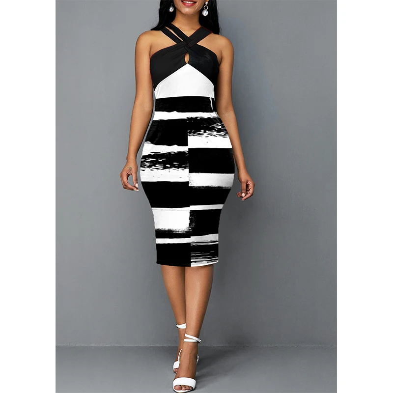 Summer Commute Black White Patchwork Bodycon Dresses For Women 2022 Halter Oversized Midi Vintage Party Tank Sleeveless Dress
Summer Commute Black White Patchwork Bodycon Dresses For Women 2022 Halter Oversized Midi Vintage Party Tank Sleeveless Dress