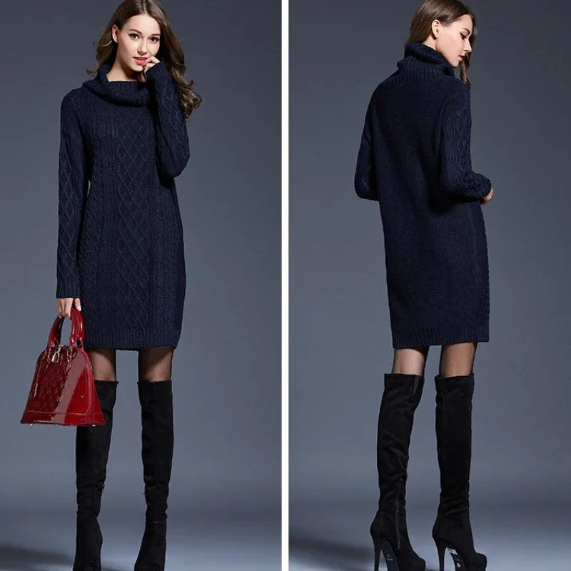 Женское трикотажное платье, осенне-зимнее трикотажное мини-платье оверсайз, женское повседневное длинное облегающее однотонное платье-пуловер с высоким воротником, платья-свитеры
Женское трикотажное платье, осенне-зимнее трикотажное мини-платье оверсайз, женское повседневное длинное облегающее однотонное платье-пуловер с высоким воротником, платья-свитеры