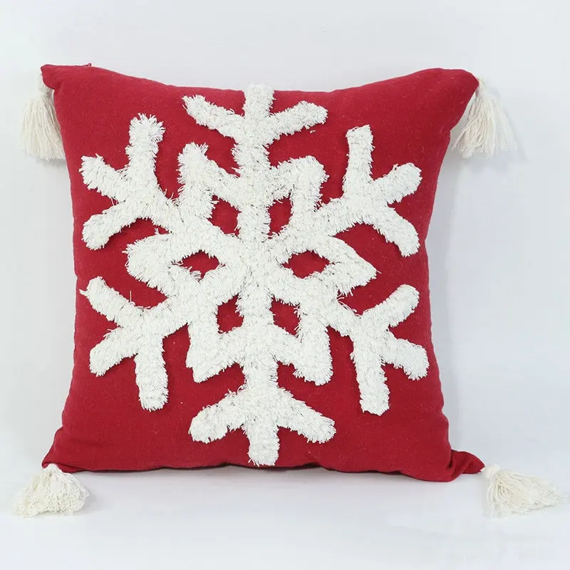 Christmas Style Cushion Cover Tufting Soft Snowflake Tree Red Pillowcase Sofa Bed Chair Square Pillow Cover Home Decoration
Christmas Style Cushion Cover Tufting Soft Snowflake Tree Red Pillowcase Sofa Bed Chair Square Pillow Cover Home Decoration