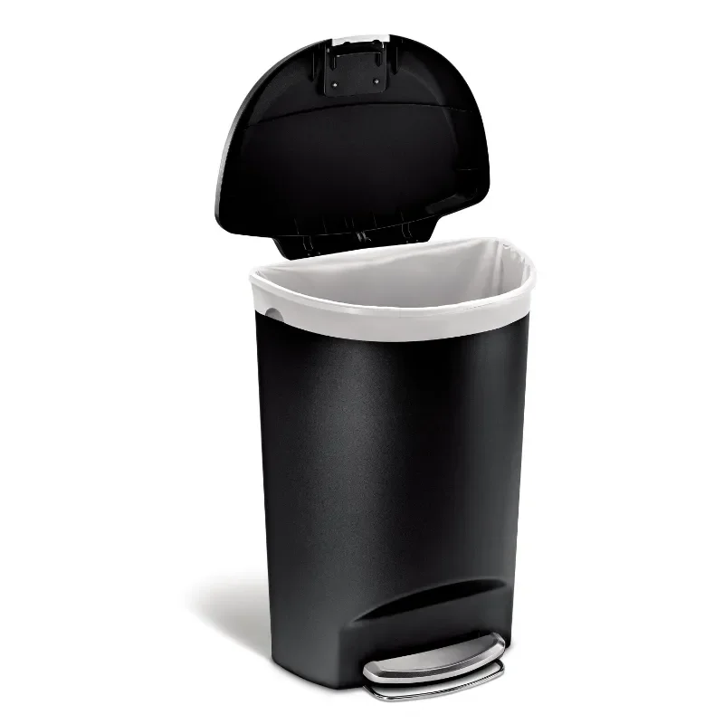 Sturdy Black Semi-Round Gal Plastic Kitchen Step Trash Can - Perfect for Efficient Waste Management!
Sturdy Black Semi-Round Gal Plastic Kitchen Step Trash Can - Perfect for Efficient Waste Management!