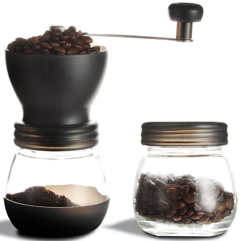 Manual Coffee Bean Grinder Ceramic Stainless Steel Handle, Glass Jar Manual Coffee Grinder for Home Office and Travel
Manual Coffee Bean Grinder Ceramic Stainless Steel Handle, Glass Jar Manual Coffee Grinder for Home Office and Travel