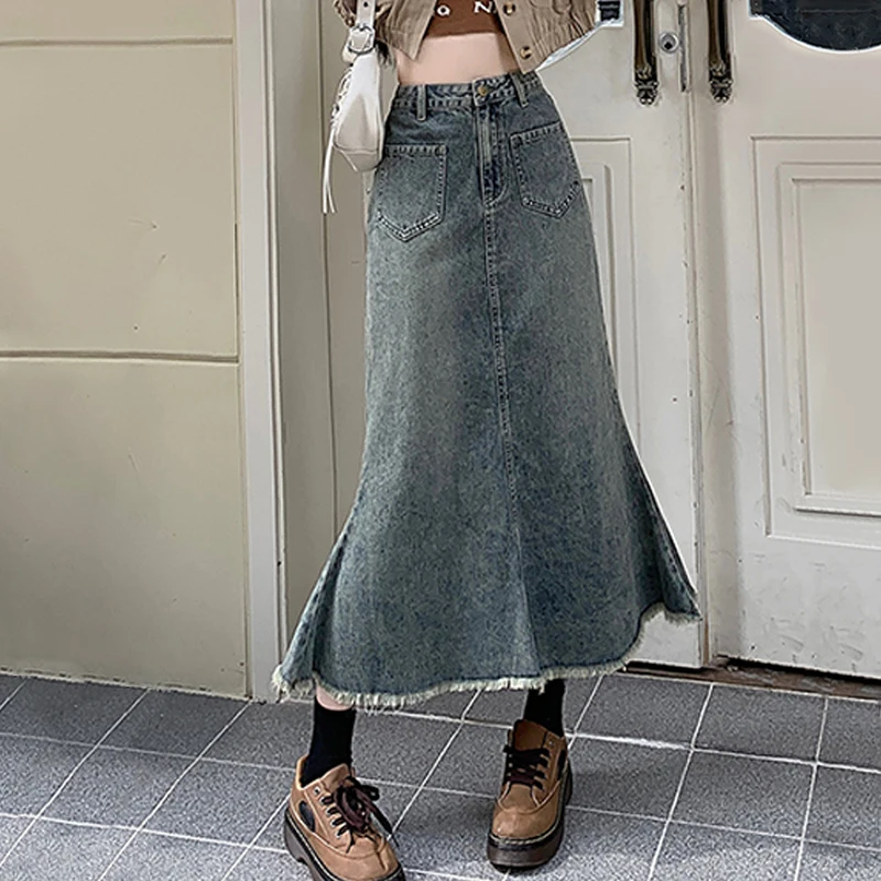 2023 New Denim Skirt for Women Mid Length High Waist Retro Woman Jean Dress Fishtail Casual Tassel A-line Fashion Long Dresses
2023 New Denim Skirt for Women Mid Length High Waist Retro Woman Jean Dress Fishtail Casual Tassel A-line Fashion Long Dresses