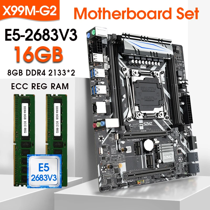 SZMZ X99 M-G2 системная плата в комплекте Xeon E5 2683 V3 LGA2011-3 CPU 8GB 2133mhz * 2 = 16GB Ram ddr4 RECC комплект памяти
SZMZ X99 M-G2 системная плата в комплекте Xeon E5 2683 V3 LGA2011-3 CPU 8GB 2133mhz * 2 = 16GB Ram ddr4 RECC комплект памяти
