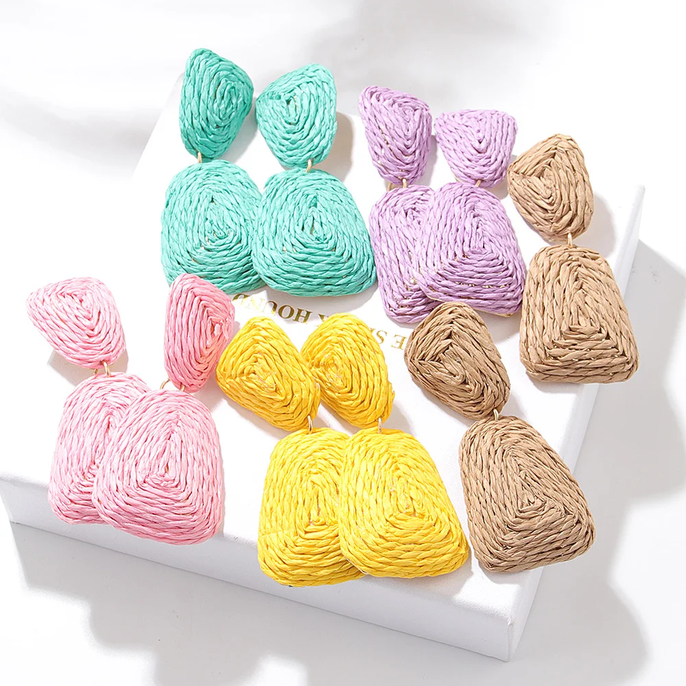 Statement Raffia Round Earrings for Women Boho Drop Handmade Woven Straw Wicker Earrings Summer Beach Jewelry 2022 New
Statement Raffia Round Earrings for Women Boho Drop Handmade Woven Straw Wicker Earrings Summer Beach Jewelry 2022 New
