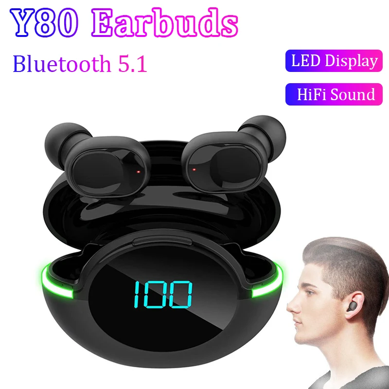 Y80 TWS Bluetooth Earbuds Wireless Earphones Headphones HiFi Stereo Headset Noise Canceling Sports Earbuds for iPhone Xiaomi
Y80 TWS Bluetooth Earbuds Wireless Earphones Headphones HiFi Stereo Headset Noise Canceling Sports Earbuds for iPhone Xiaomi