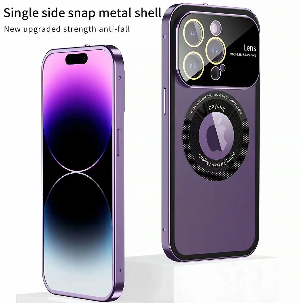 Magnetic Bumper Case for iPhone,14Pro Max, 14Pro, 14, Metal Camera Lens Protector, Aluminum Frame, Back Glass,Luxury Phone Cover
Magnetic Bumper Case for iPhone,14Pro Max, 14Pro, 14, Metal Camera Lens Protector, Aluminum Frame, Back Glass,Luxury Phone Cover