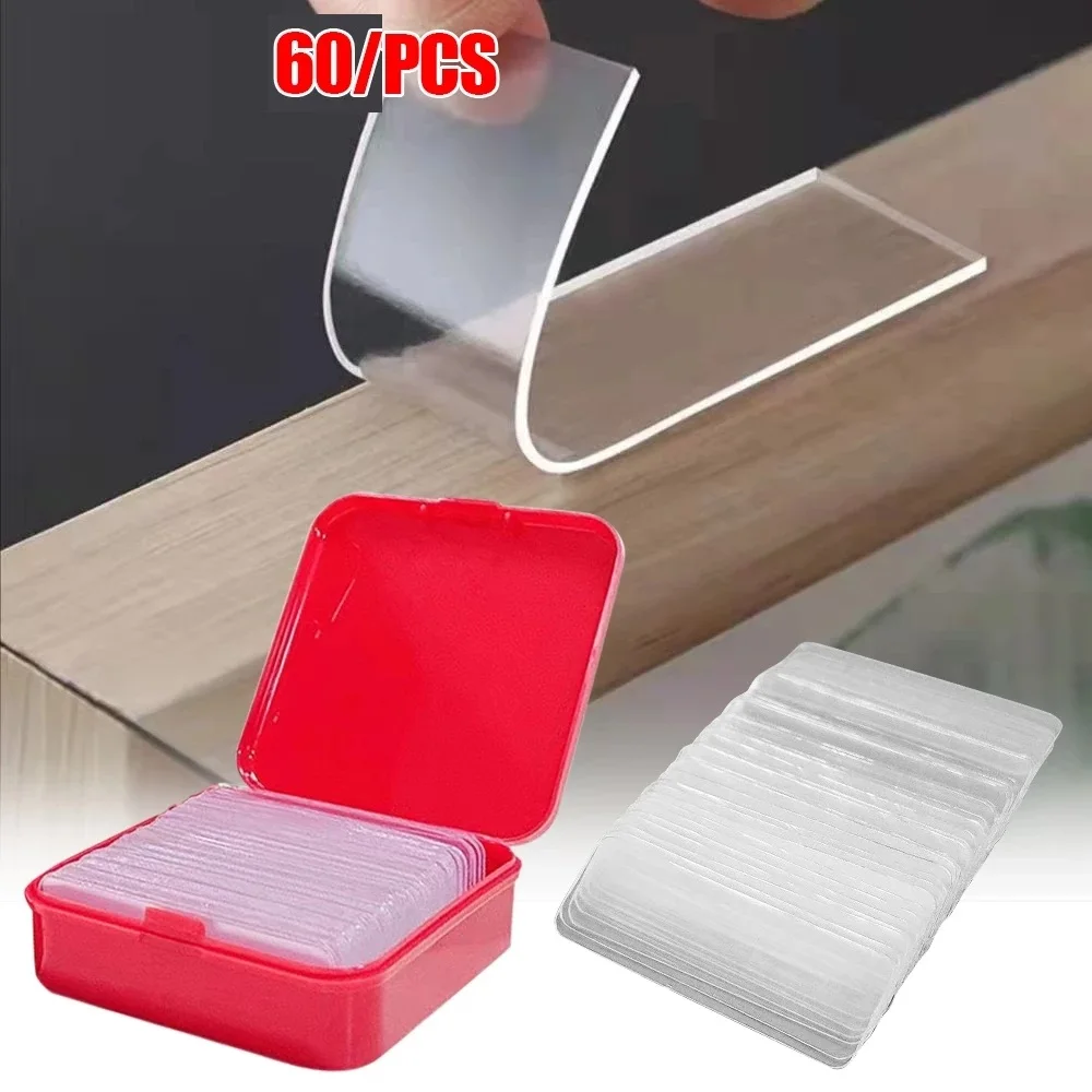 60Pcs/Box Transparent Double Sided Stickers Tape Waterproof Strong Non-marking Wall Tape Cuttable High-adhesive Double Tape Box
60Pcs/Box Transparent Double Sided Stickers Tape Waterproof Strong Non-marking Wall Tape Cuttable High-adhesive Double Tape Box