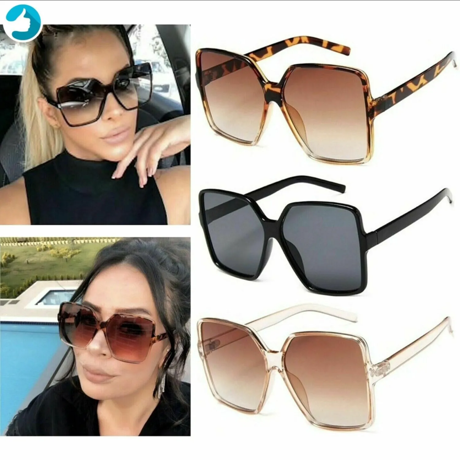 Luxury Square Sunglasses Women Brand Designer Retro Frame Big Sun Glasses Female Vintage Gradient Male UV400
Luxury Square Sunglasses Women Brand Designer Retro Frame Big Sun Glasses Female Vintage Gradient Male UV400