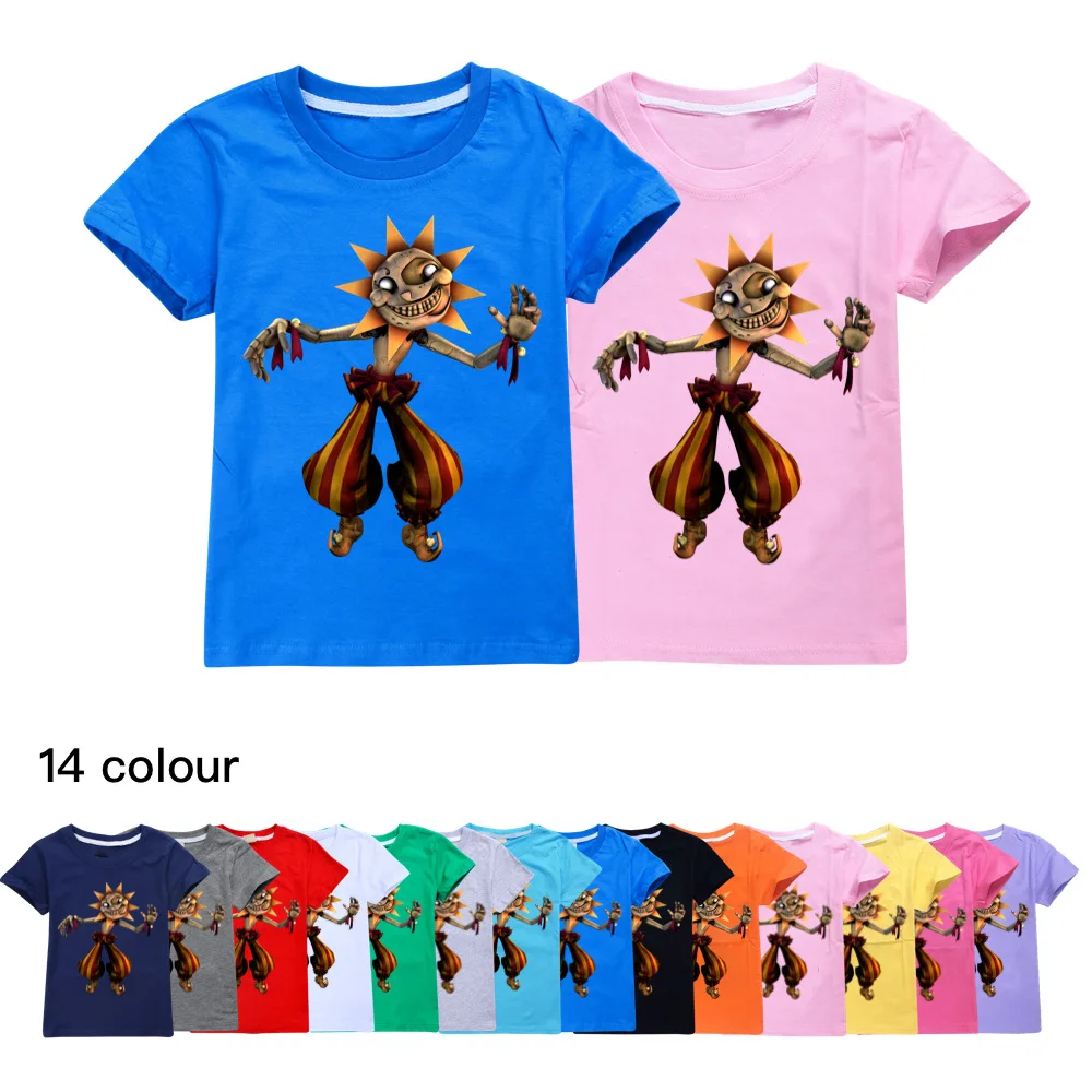 Funny Sundrop Moondrop Tshirts FNAF Sun Clown TShirt Kids Boys Summer Clothes Cartoon Baby Girls Tops Kids Clothes Teen Shirts
Funny Sundrop Moondrop Tshirts FNAF Sun Clown TShirt Kids Boys Summer Clothes Cartoon Baby Girls Tops Kids Clothes Teen Shirts