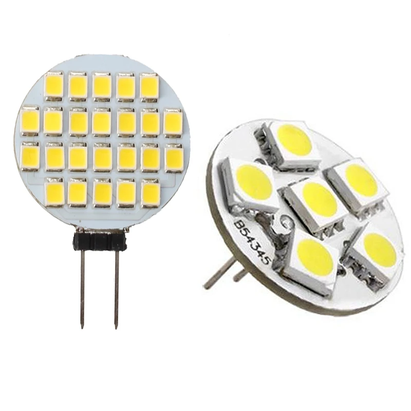 

G4 Bulb Spot Lamp Bulb 12V DC 24 LED 1W Warm White & 6 SMD LED Lamp G4 12V DC Spot Light Bulb Warm White