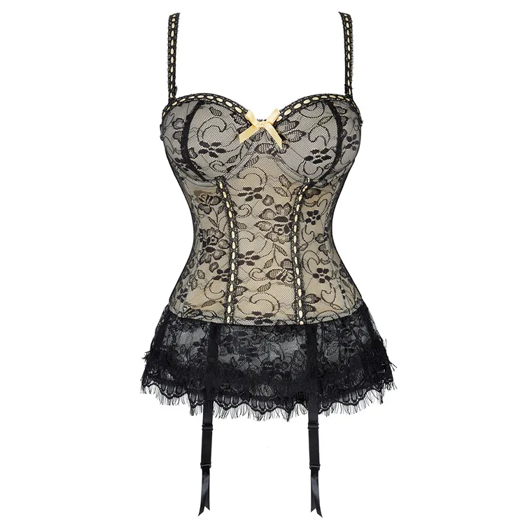 Lace Floral sexy lingerie Overbust Corset Lingerie Padded Cup lenceria sensual mujer Suspender bielizna erotyczna bodysuit women
Lace Floral sexy lingerie Overbust Corset Lingerie Padded Cup lenceria sensual mujer Suspender bielizna erotyczna bodysuit women