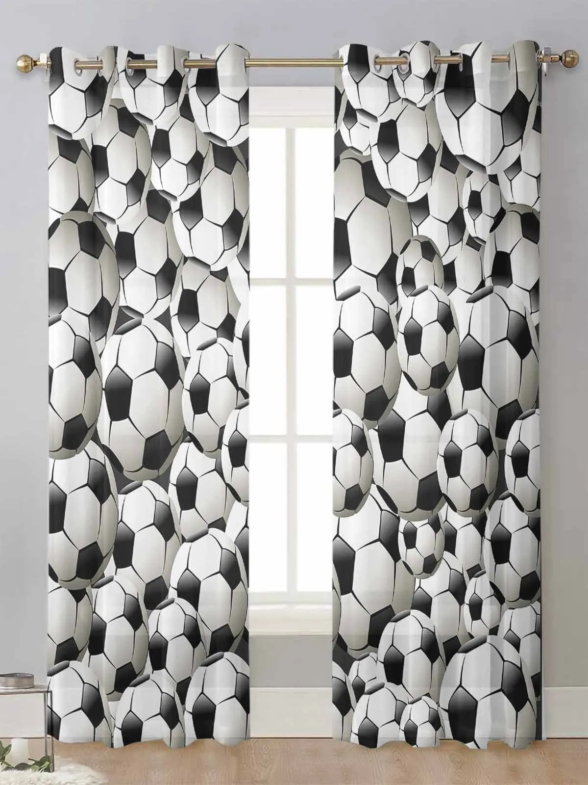 Soccer Balls Football Sheer Curtains For Living Room Window Screening Transparent Voile Tulle Curtain Cortinas Drapes Home Decor
Soccer Balls Football Sheer Curtains For Living Room Window Screening Transparent Voile Tulle Curtain Cortinas Drapes Home Decor