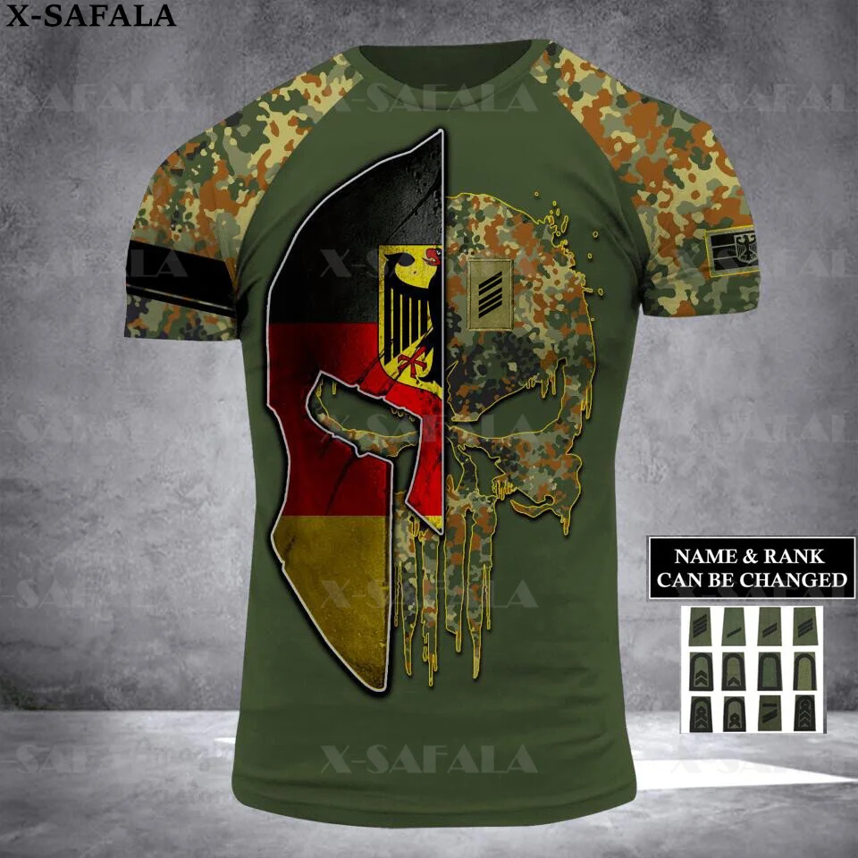 

Custom Name/Rank GERMAN Soldier-ARMY-VETERAN 3D Printed High Quality T-shirt Summer Round Neck Men Female Casual Top-3