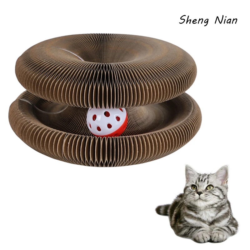 Turntable Cat Toy With Sounding Bell Ball Wear-resistant Corrugated Paper Cat Scratching Board Protable Foldable Stroge Cat Toys
Turntable Cat Toy With Sounding Bell Ball Wear-resistant Corrugated Paper Cat Scratching Board Protable Foldable Stroge Cat Toys