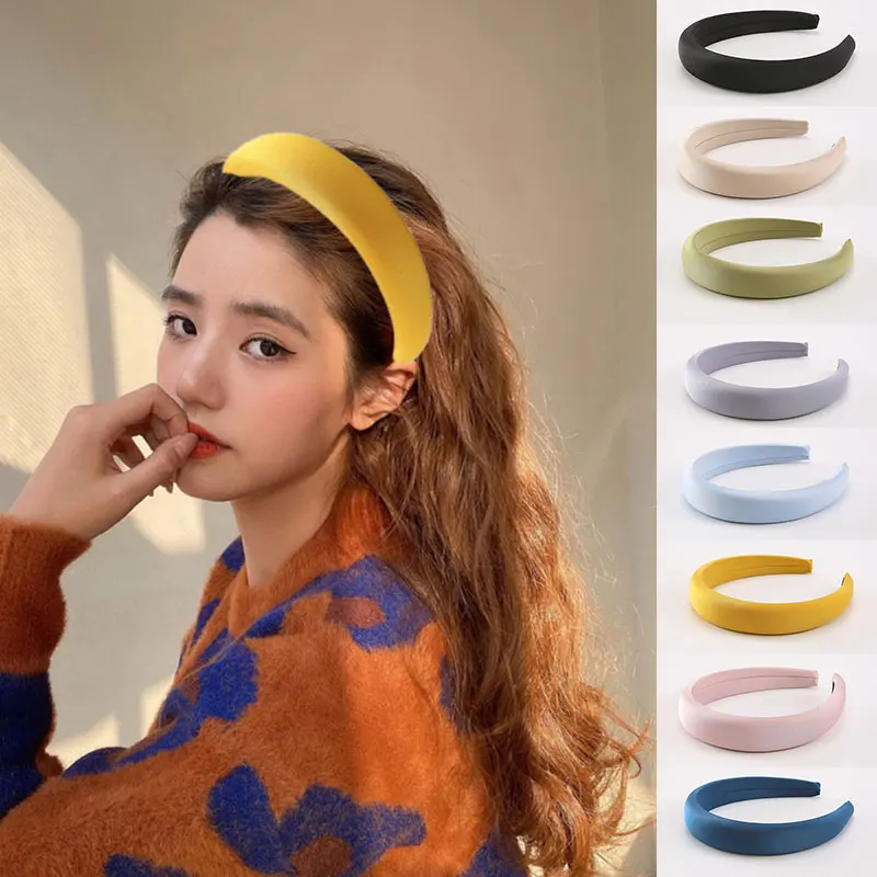 Fashion Padded Headband Women Wide Bezel Hairbands Candy Color Thick Sponge Hair Hoop non-slip Hairband Fashion Hair Accessories
Fashion Padded Headband Women Wide Bezel Hairbands Candy Color Thick Sponge Hair Hoop non-slip Hairband Fashion Hair Accessories