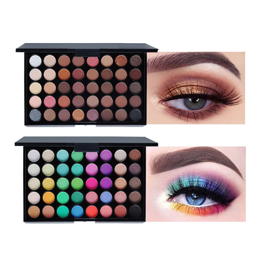 

Pearlescent 40 Color Eyeshadow Palette High Saturation Eyeshadow Plastic This European And American Hot Selling Spot Earth Color