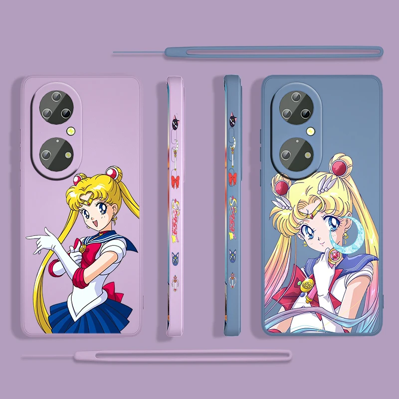 Sailor Moon Anime For Huawei P50 P40 P30 P20 P Smart Z Pro Plus 2019 2021 Liquid Left Rope Phone Case Coque Cover Capa Shell 
Sailor Moon Anime For Huawei P50 P40 P30 P20 P Smart Z Pro Plus 2019 2021 Liquid Left Rope Phone Case Coque Cover Capa Shell