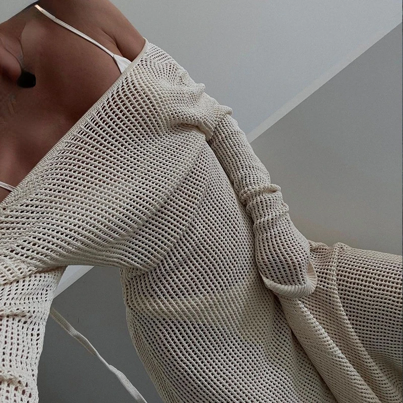 Женское трикотажное платье макси, элегантное ажурное пляжное платье с длинным рукавом, накидки для отдыха, летнее платье, лето 2023
Женское трикотажное платье макси, элегантное ажурное пляжное платье с длинным рукавом, накидки для отдыха, летнее платье, лето 2023