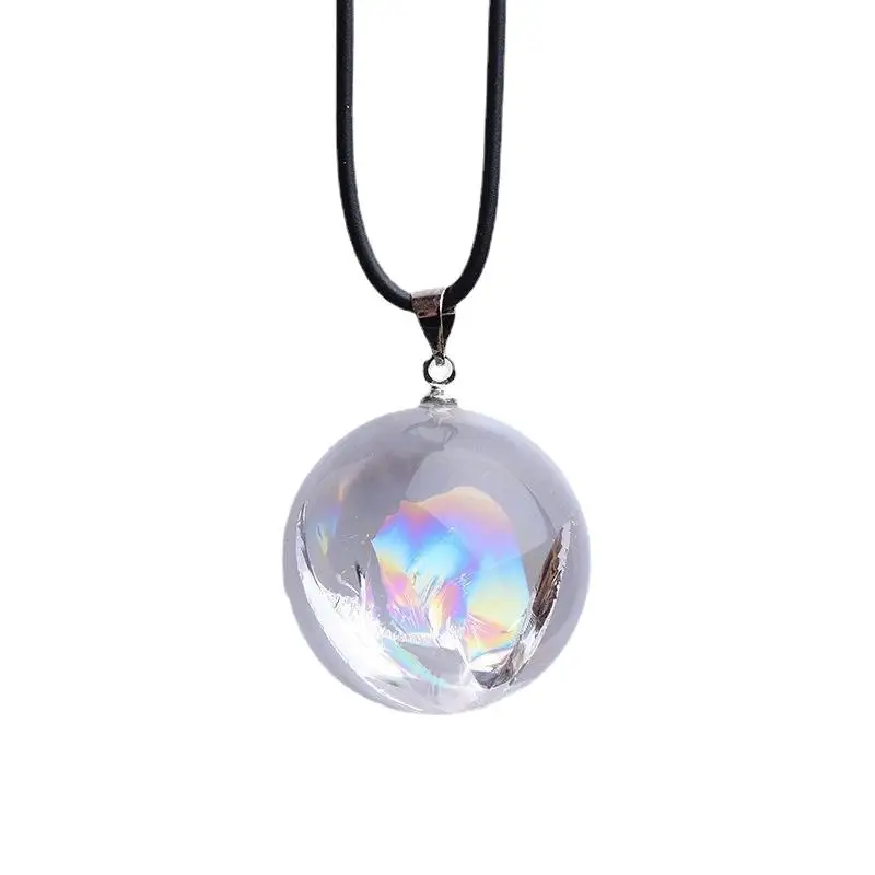 High Quality Natural Rainbow Clear Quartz Crystal Balls Necklace Reiki Healing Sphere Pendant
High Quality Natural Rainbow Clear Quartz Crystal Balls Necklace Reiki Healing Sphere Pendant