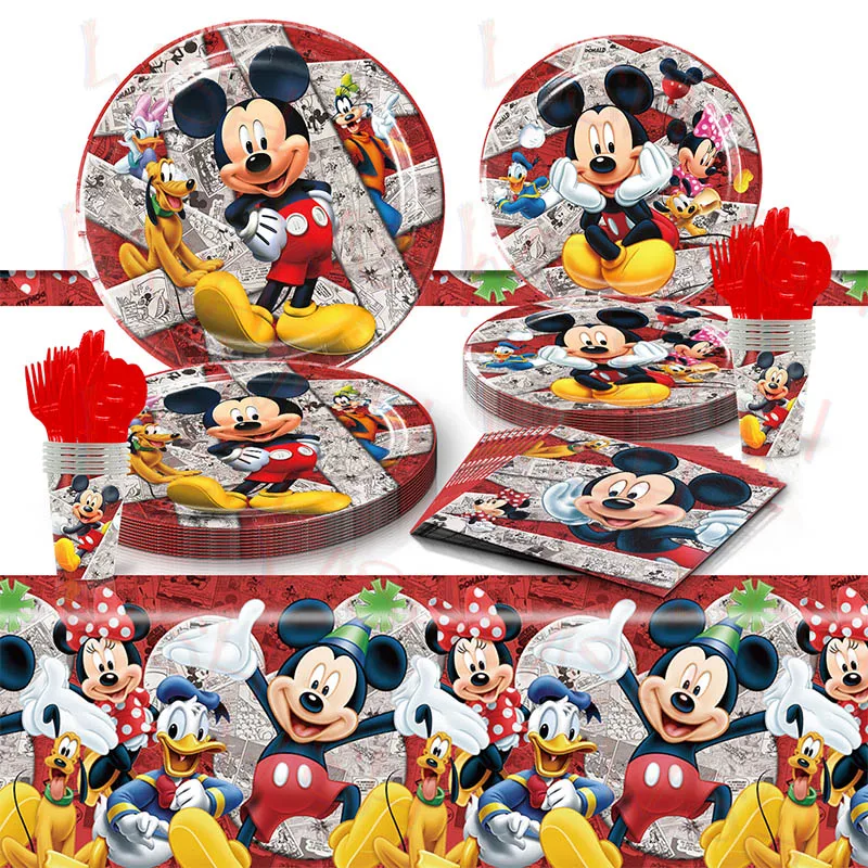 Disney Red Mickey Mouse Disposable Tableware Birthday Party Decoration Supplies Balloon Backdrop Baby Shower Kids Boy Gift
Disney Red Mickey Mouse Disposable Tableware Birthday Party Decoration Supplies Balloon Backdrop Baby Shower Kids Boy Gift