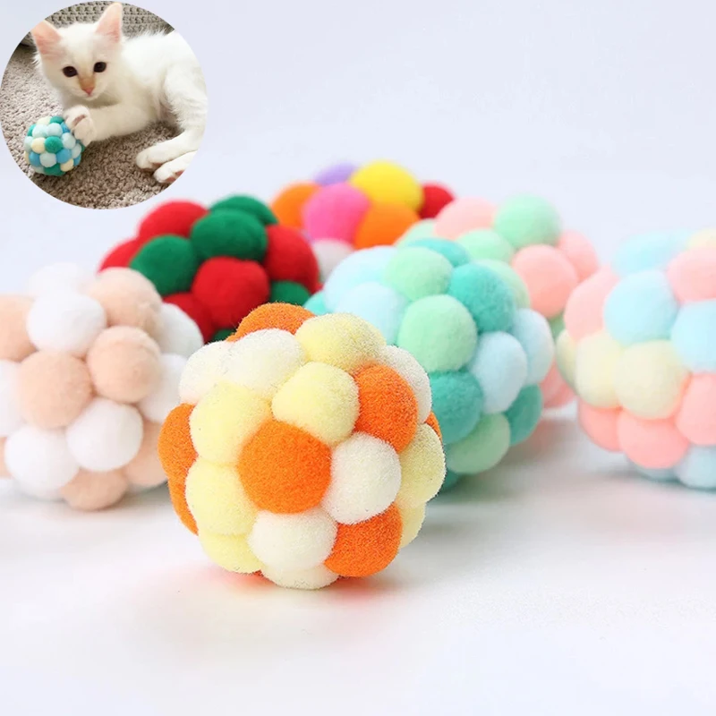 Pet Cat Toy Colorful Handmade Bouncy Ball Kitten Toys Plush Bell Ball Mouse Toy Planet Ball Cat Toys Interactive Pet Supplies
Pet Cat Toy Colorful Handmade Bouncy Ball Kitten Toys Plush Bell Ball Mouse Toy Planet Ball Cat Toys Interactive Pet Supplies