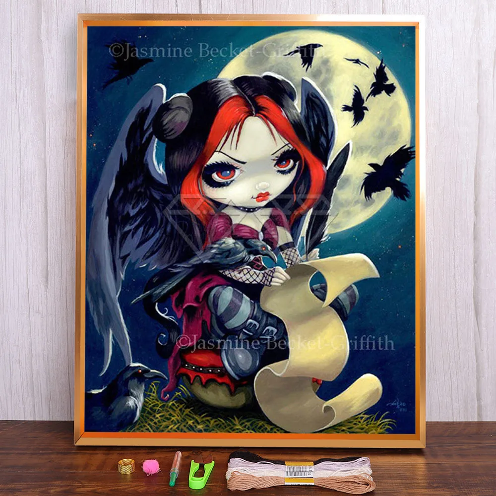 Растворимый в воде холст с принтом девушки-вампира и призрака из мультфильма, 11CT, вышивка крестиком, полный комплект для вышивки DMC, ремесло, ... 
Растворимый в воде холст с принтом девушки-вампира и призрака из мультфильма, 11CT, вышивка крестиком, полный комплект для вышивки DMC, ремесло, ...