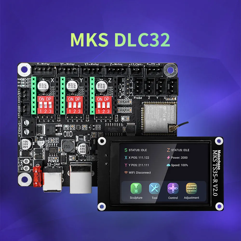 Makerbase MKS DLC32 Offline Controller 32bits ESP32 WIFI GRBL TFT Touch Screen for desktop laser engraving machine
Makerbase MKS DLC32 Offline Controller 32bits ESP32 WIFI GRBL TFT Touch Screen for desktop laser engraving machine