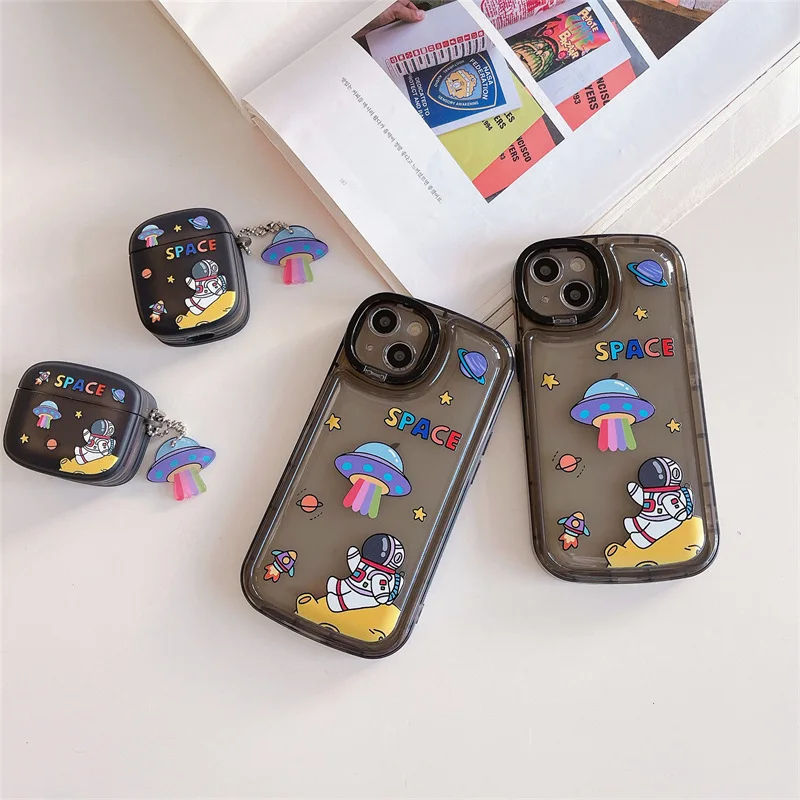 Space Astronaut Flying Saucer Pendant Phone Case Cover for IPhone 11 12 13 Pro X XR XS Max Shockproof Case for IPhone 13 Cases
Space Astronaut Flying Saucer Pendant Phone Case Cover for IPhone 11 12 13 Pro X XR XS Max Shockproof Case for IPhone 13 Cases