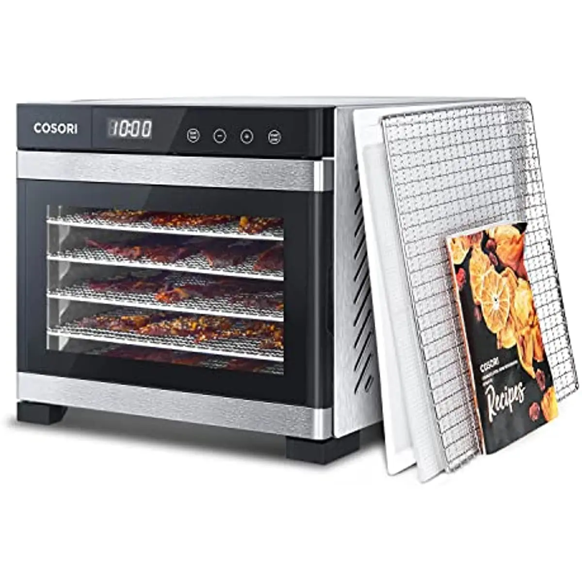 Food Dehydrator for Jerky, Usable Area up to 6.48ft², 600W Dryer Machine with 6 Stainless Steel Trays
Food Dehydrator for Jerky, Usable Area up to 6.48ft², 600W Dryer Machine with 6 Stainless Steel Trays