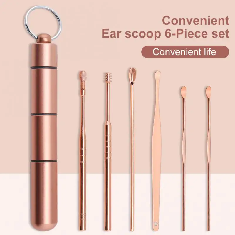 6Pcs Stainless Steel Ear Picking Tool Set Ear Scoop Adult Spiral Ear Wax Picker Earpick Remover Cleaning Piercing Kit Cleaner
6Pcs Stainless Steel Ear Picking Tool Set Ear Scoop Adult Spiral Ear Wax Picker Earpick Remover Cleaning Piercing Kit Cleaner