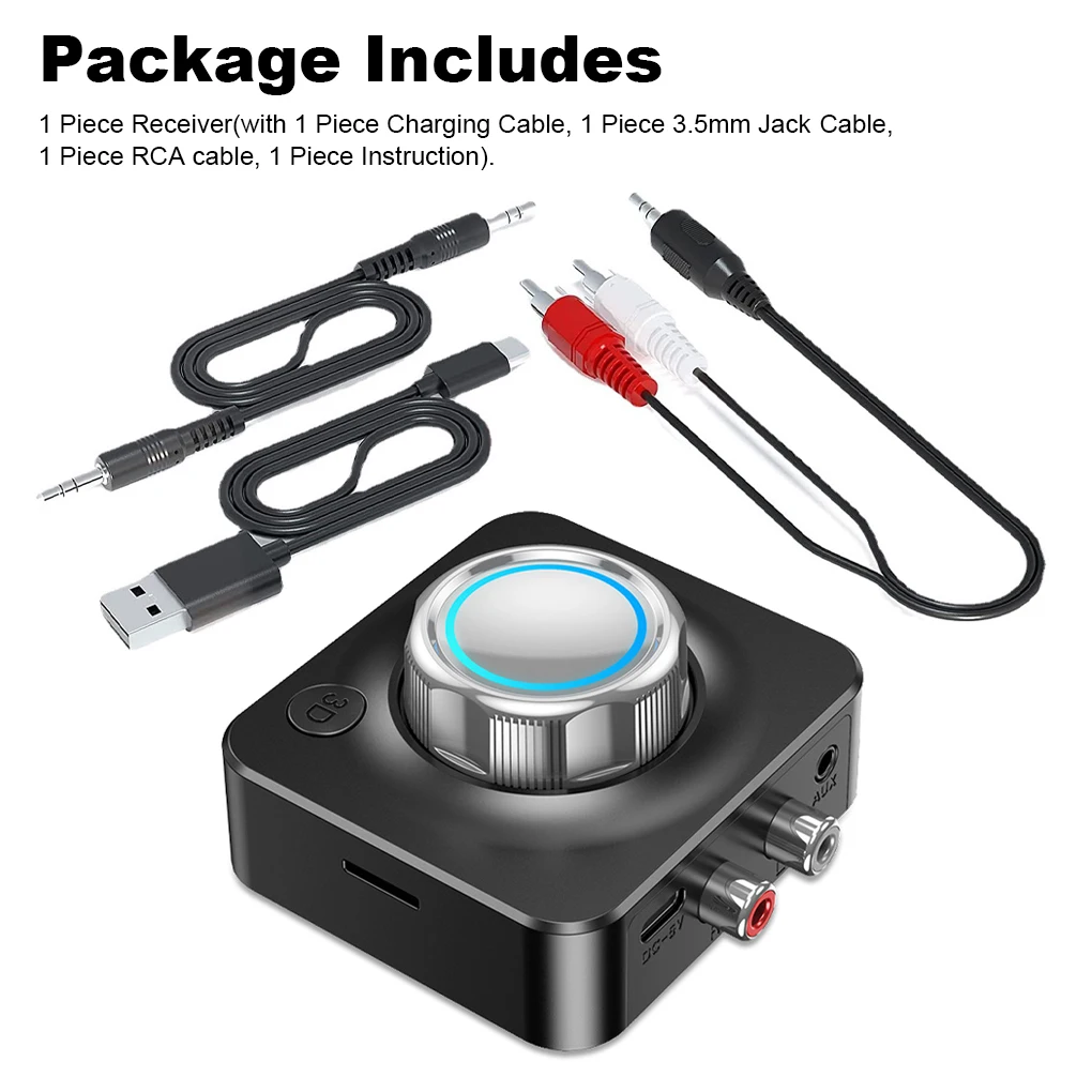 Bluetooth-compatible Music Receiver RCA AUX Audio Adapter Portable Streaming Sound System Device for Home Theatre
Bluetooth-compatible Music Receiver RCA AUX Audio Adapter Portable Streaming Sound System Device for Home Theatre