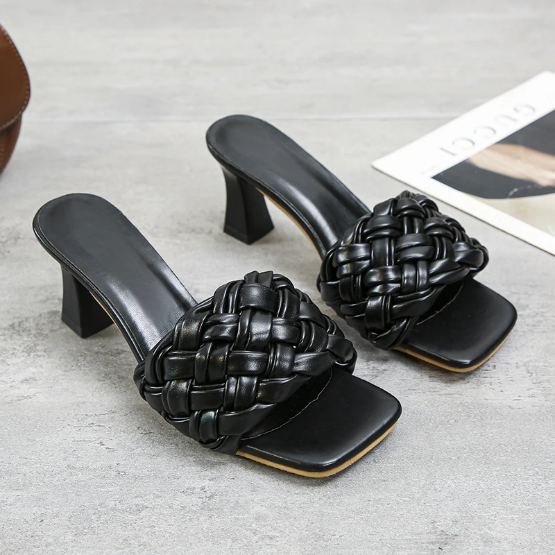 2022 Women Pumps Fashion Brand Weave Ladies Sandal Slippers 9cm Thin High Heels Female Outdoor Dress Pumps Slides Woman Shoes
2022 Women Pumps Fashion Brand Weave Ladies Sandal Slippers 9cm Thin High Heels Female Outdoor Dress Pumps Slides Woman Shoes