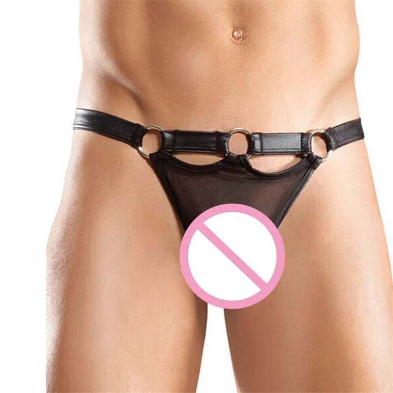 Men Jockstrap Black Mesh Pouch Splicing Leather Thong Sheer Bikini G String Lingerie Low-waist Panties For Man Lingerie Briefs
Men Jockstrap Black Mesh Pouch Splicing Leather Thong Sheer Bikini G String Lingerie Low-waist Panties For Man Lingerie Briefs