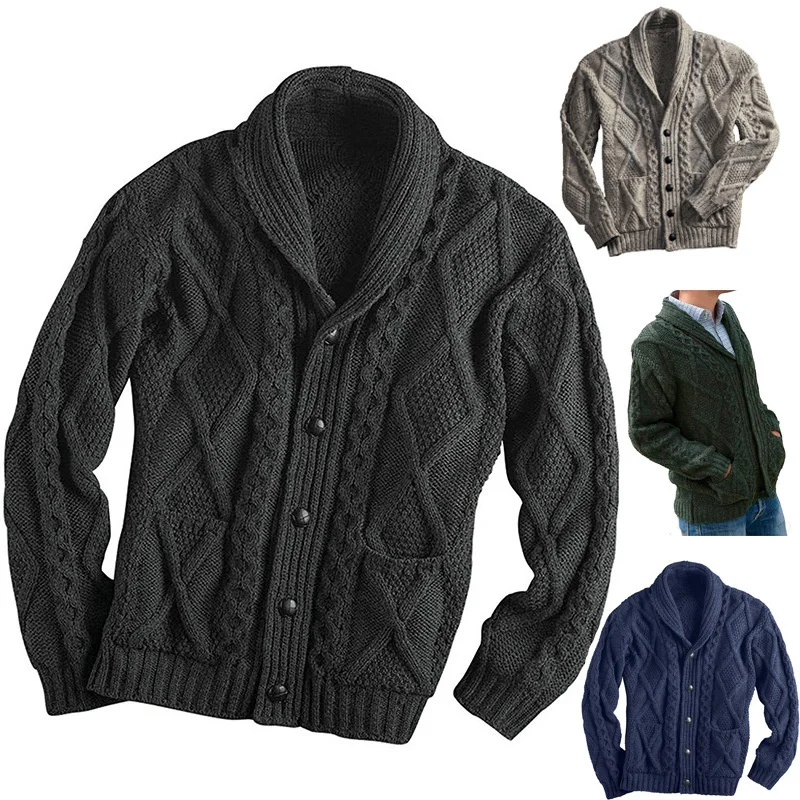 2022 Autumn Winter Sweater Men's Fashion Solid Color New Long Sleeve Lapel Knitted Coat Streetwear Casual Cardigan
2022 Autumn Winter Sweater Men's Fashion Solid Color New Long Sleeve Lapel Knitted Coat Streetwear Casual Cardigan