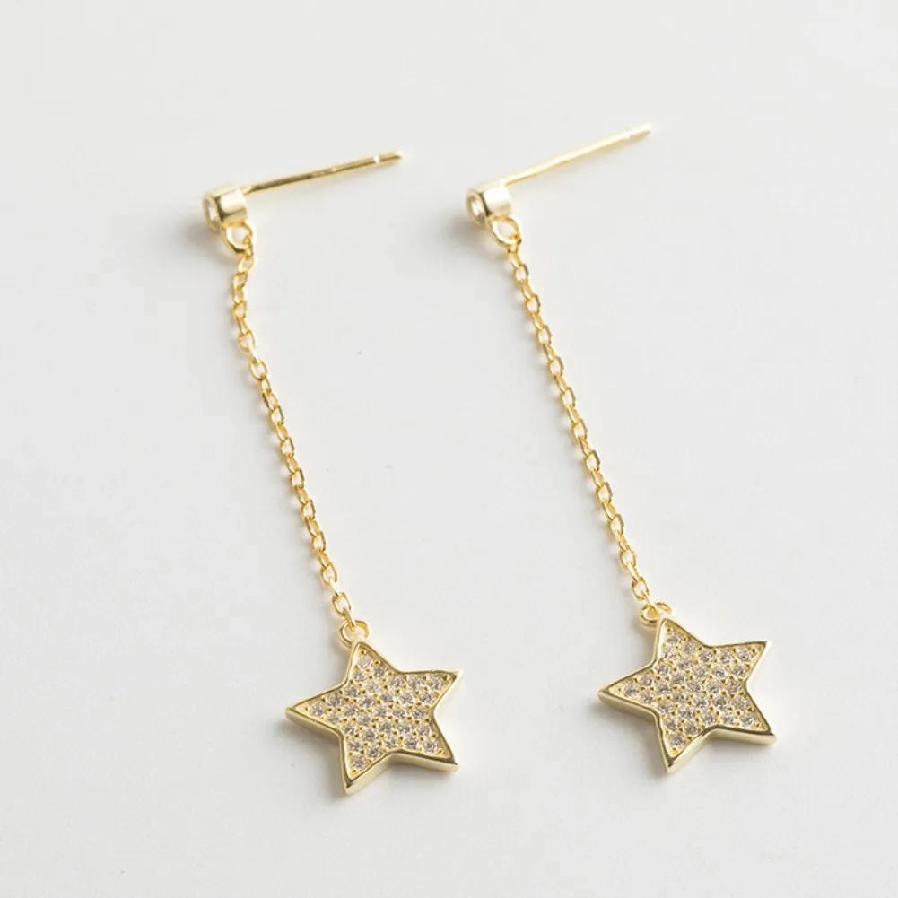 New Sterling Silver Stud Earrings Girls Diamond-encrusted Personality Fashion Trend Silver Earrings Simple Star Earrings
New Sterling Silver Stud Earrings Girls Diamond-encrusted Personality Fashion Trend Silver Earrings Simple Star Earrings