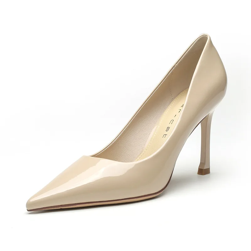 Women's 2022 spring and autumn with heel shoes new pointed stiletto simple and versatile patent leather shallow shoes
Women's 2022 spring and autumn with heel shoes new pointed stiletto simple and versatile patent leather shallow shoes