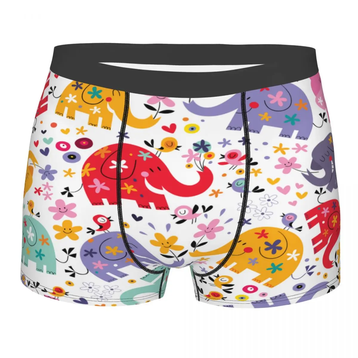 Men's Underwear Underpants Cute Elephants Birds Flowers Pattern Men Boxer Shorts Elastic Male Panties 
Men's Underwear Underpants Cute Elephants Birds Flowers Pattern Men Boxer Shorts Elastic Male Panties