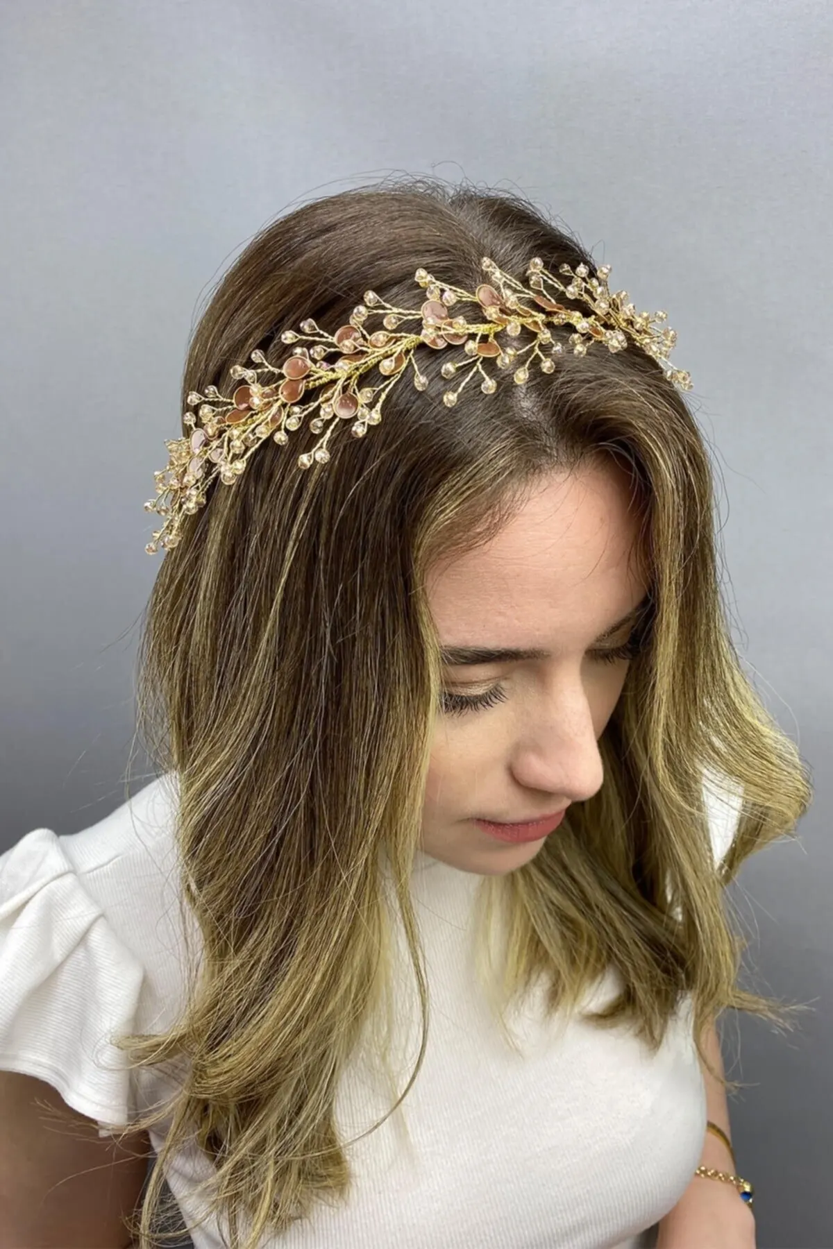 Bridal Accessories Honey Color Enamel Spring Branch Hair Accessory Wedding Handmade For Bride And Bridesmaids
Bridal Accessories Honey Color Enamel Spring Branch Hair Accessory Wedding Handmade For Bride And Bridesmaids