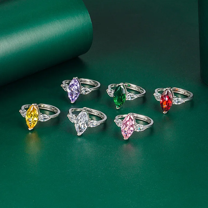 High Carbon Diamond Cut Horse Eye Opening Adjustable Ring Main Stone 7*14 Hand Ornaments Fashion Copper Inlaid Zircon Ring
High Carbon Diamond Cut Horse Eye Opening Adjustable Ring Main Stone 7*14 Hand Ornaments Fashion Copper Inlaid Zircon Ring
