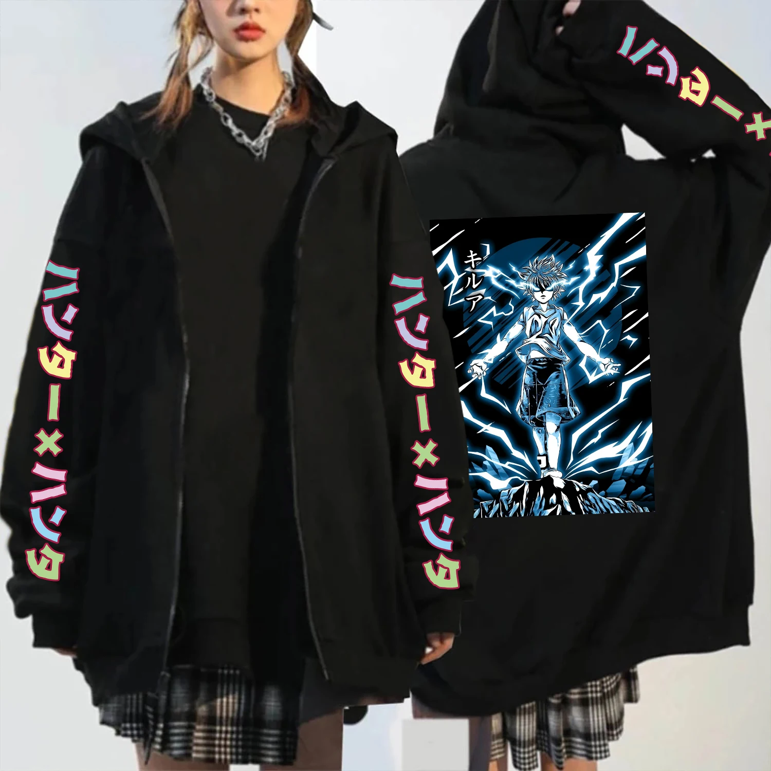 Printed Zip up Hoodies Autumn Winter Hip Hop Men Women Casual Loose Warm Zipper Jacket Coats
Printed Zip up Hoodies Autumn Winter Hip Hop Men Women Casual Loose Warm Zipper Jacket Coats