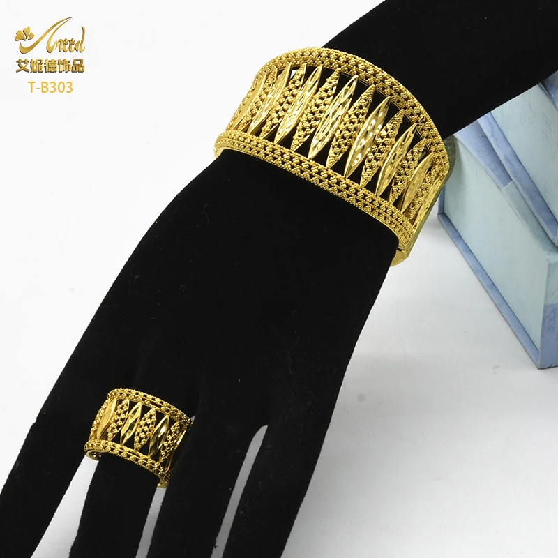 ANIID Dubai Exquisite 24K Plated Gold Bangle Bracelet With Ring For Women Arabic Wedding Party Dinner Copper Jewelry Bangle Gift
ANIID Dubai Exquisite 24K Plated Gold Bangle Bracelet With Ring For Women Arabic Wedding Party Dinner Copper Jewelry Bangle Gift