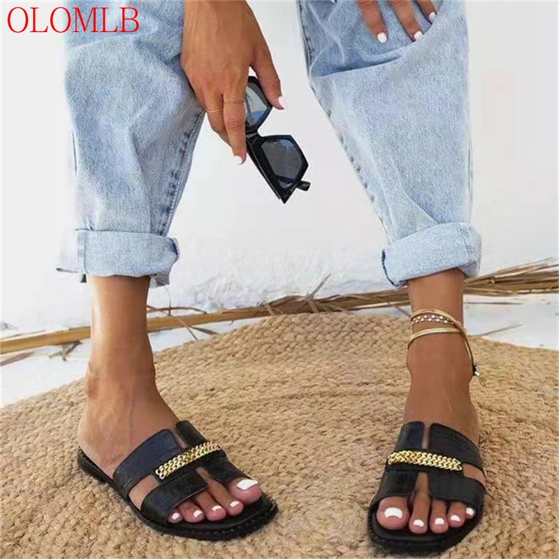 Classic Designer New 2022 Women Flat Flip Flops Double Chain Sandal Slippers Shoes Women Lady Flats Slippers Sandals Shoes Woman 
Classic Designer New 2022 Women Flat Flip Flops Double Chain Sandal Slippers Shoes Women Lady Flats Slippers Sandals Shoes Woman