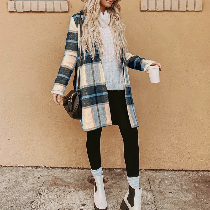 Женский шерстяной кардиган в клетку, повседневный Свободный Прямой Кардиган с длинным рукавом, элегантная верхняя одежда с лацканами, Осен...
Женский шерстяной кардиган в клетку, повседневный Свободный Прямой Кардиган с длинным рукавом, элегантная верхняя одежда с лацканами, Осен...