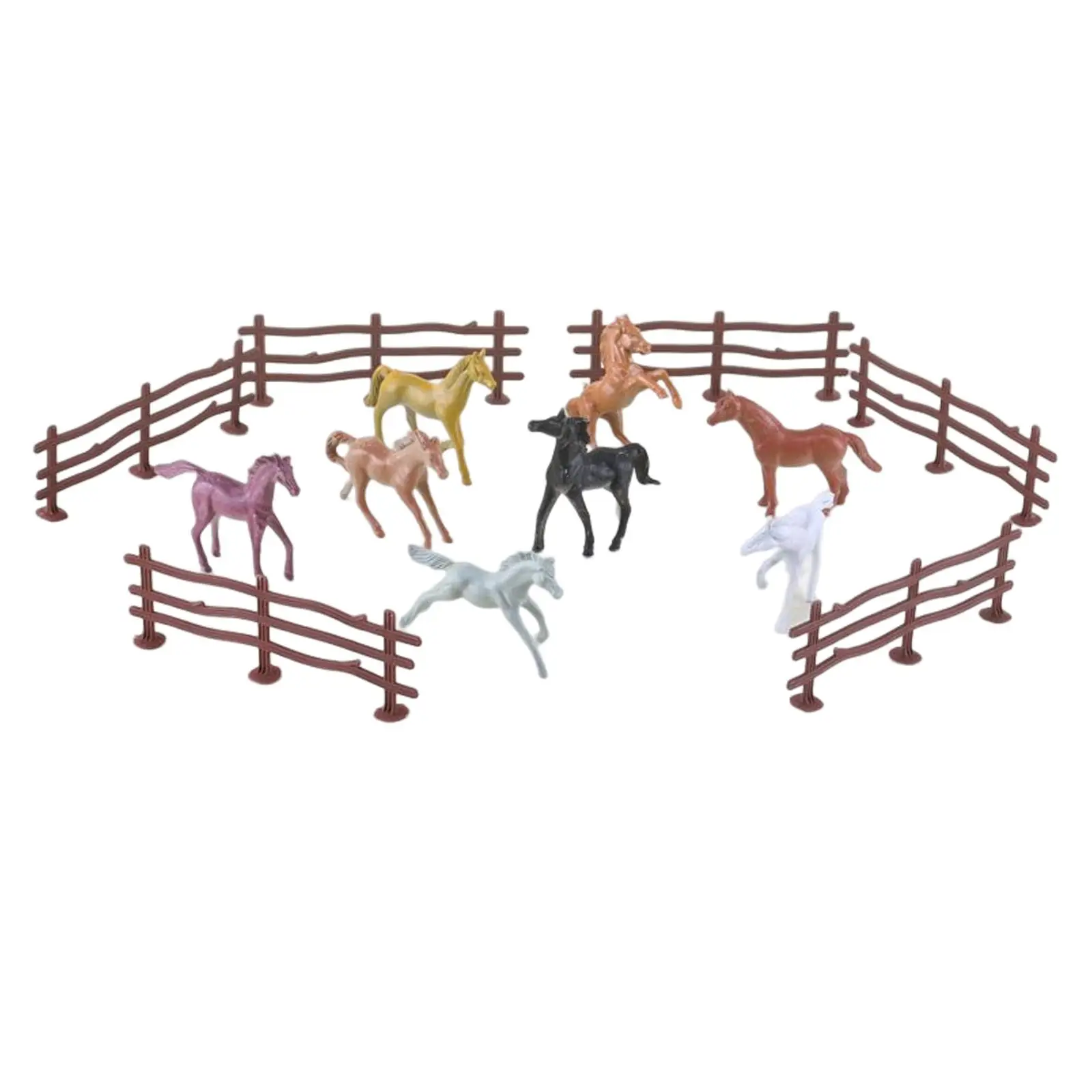 8Pcs PP Horses Figures Miniature with Fences Toys Contain Variety of Postures Birthday Gifts Sturdy and Stable Animals
8Pcs PP Horses Figures Miniature with Fences Toys Contain Variety of Postures Birthday Gifts Sturdy and Stable Animals