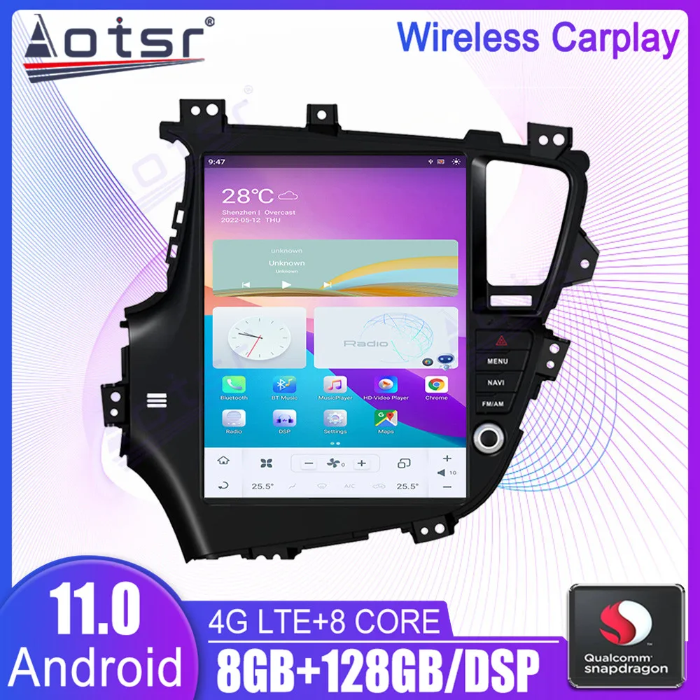 Автомобильный мультимедийный радиоплеер 128G Android стерео для KIA Optima K5 2010 - 2013 GPS Navi головное устройство Qualcomm Snapdragon Carplay Din
Автомобильный мультимедийный радиоплеер 128G Android стерео для KIA Optima K5 2010 - 2013 GPS Navi головное устройство Qualcomm Snapdragon Carplay Din