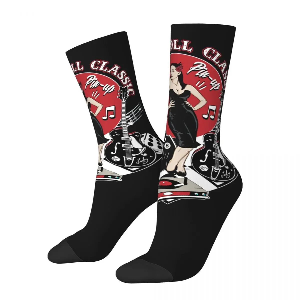 Crazy Compression Sock for Men Rockabilly Vintage Rock And Roll Music Sock Hop Hip Hop Pin Up Girl Model Pop Art Boys Crew Sock
Crazy Compression Sock for Men Rockabilly Vintage Rock And Roll Music Sock Hop Hip Hop Pin Up Girl Model Pop Art Boys Crew Sock