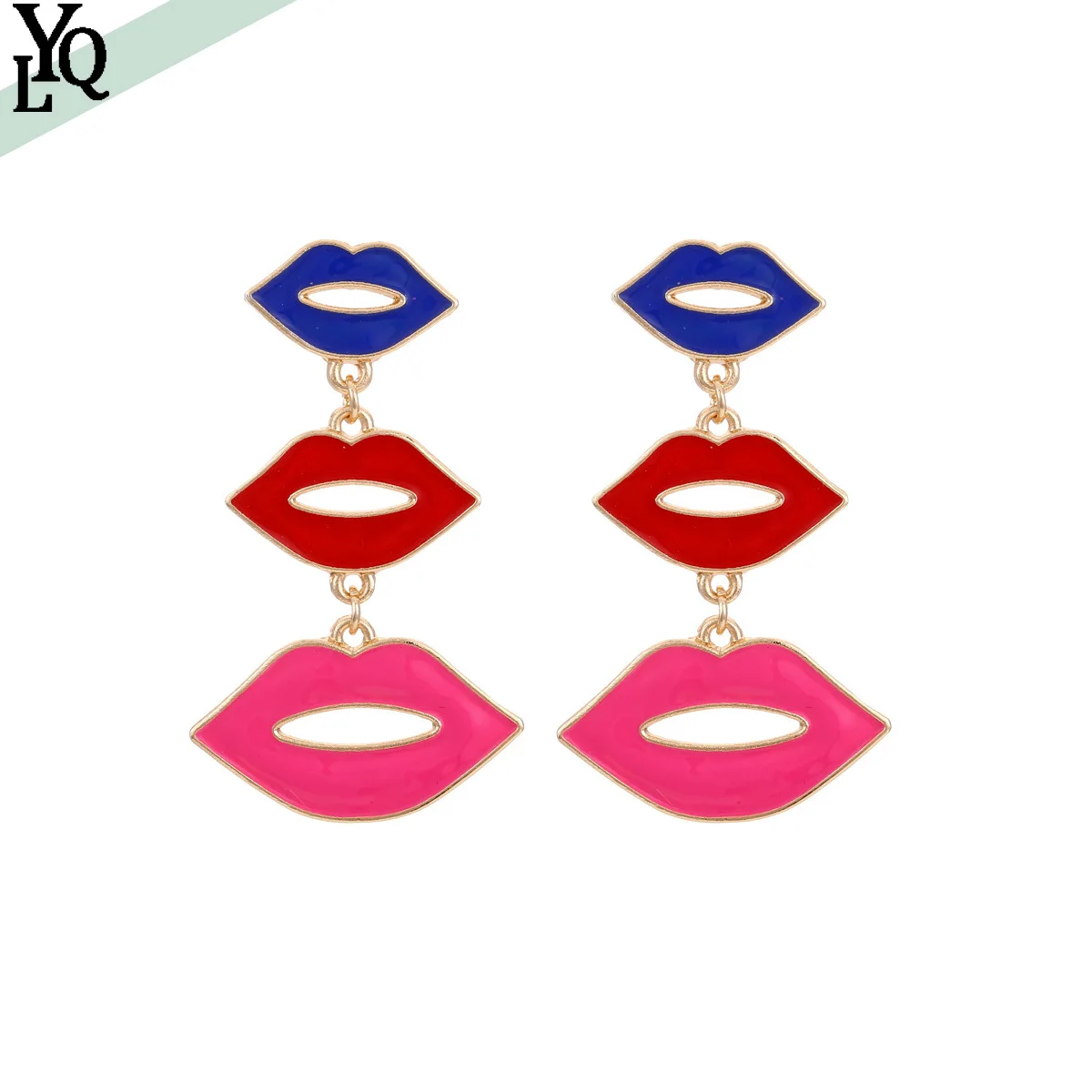 Europe and America Exaggerate Multi-layer Alloy Oil Dripping Lip Long Sexy Enamel Red Lip Earrings
Europe and America Exaggerate Multi-layer Alloy Oil Dripping Lip Long Sexy Enamel Red Lip Earrings