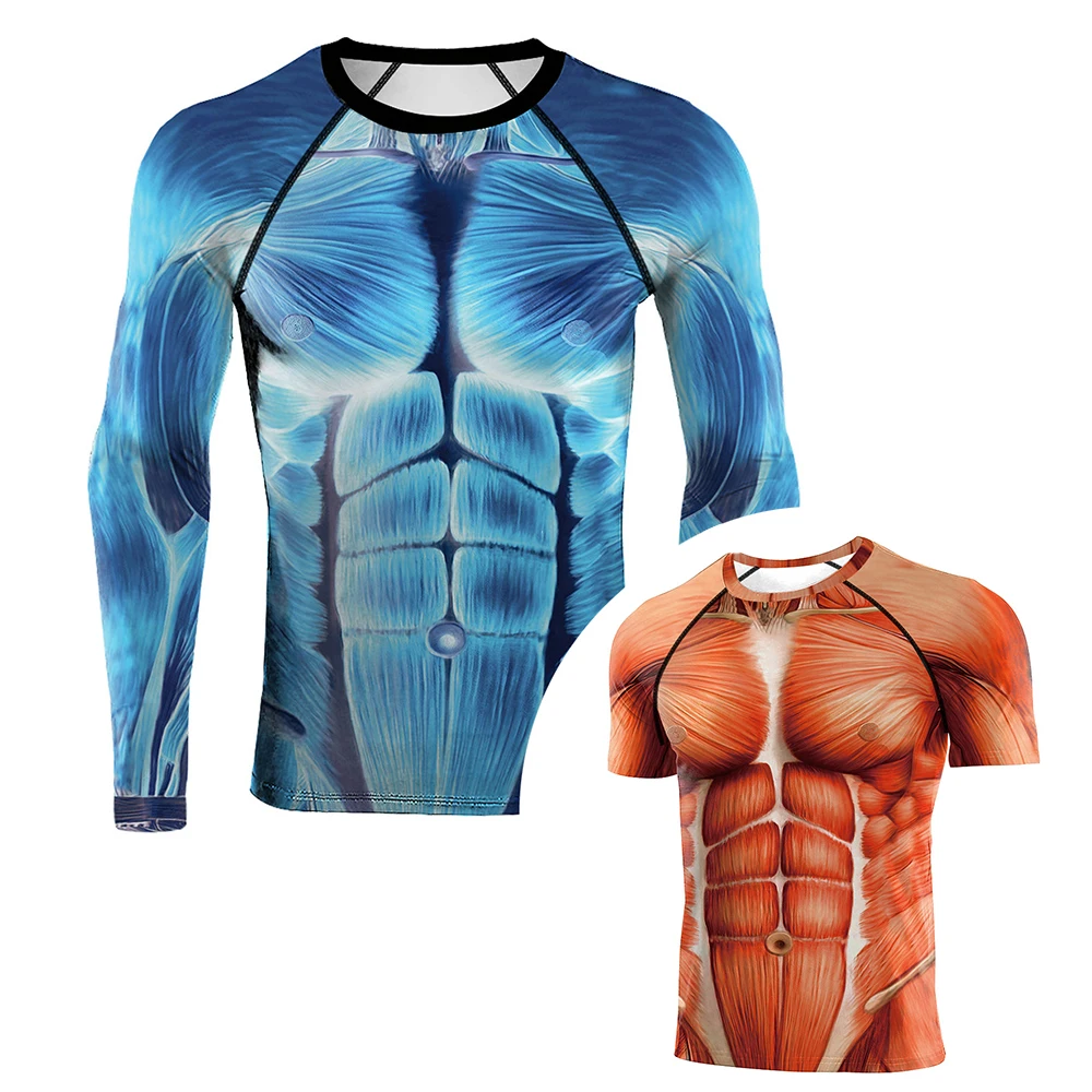Mens Casual Short Sleeve 3D Fake Muscle Printing T-Shirt Funny Long Sleeve Tops Tee Male Halloween Cosplay Tshirt Clothes
Mens Casual Short Sleeve 3D Fake Muscle Printing T-Shirt Funny Long Sleeve Tops Tee Male Halloween Cosplay Tshirt Clothes